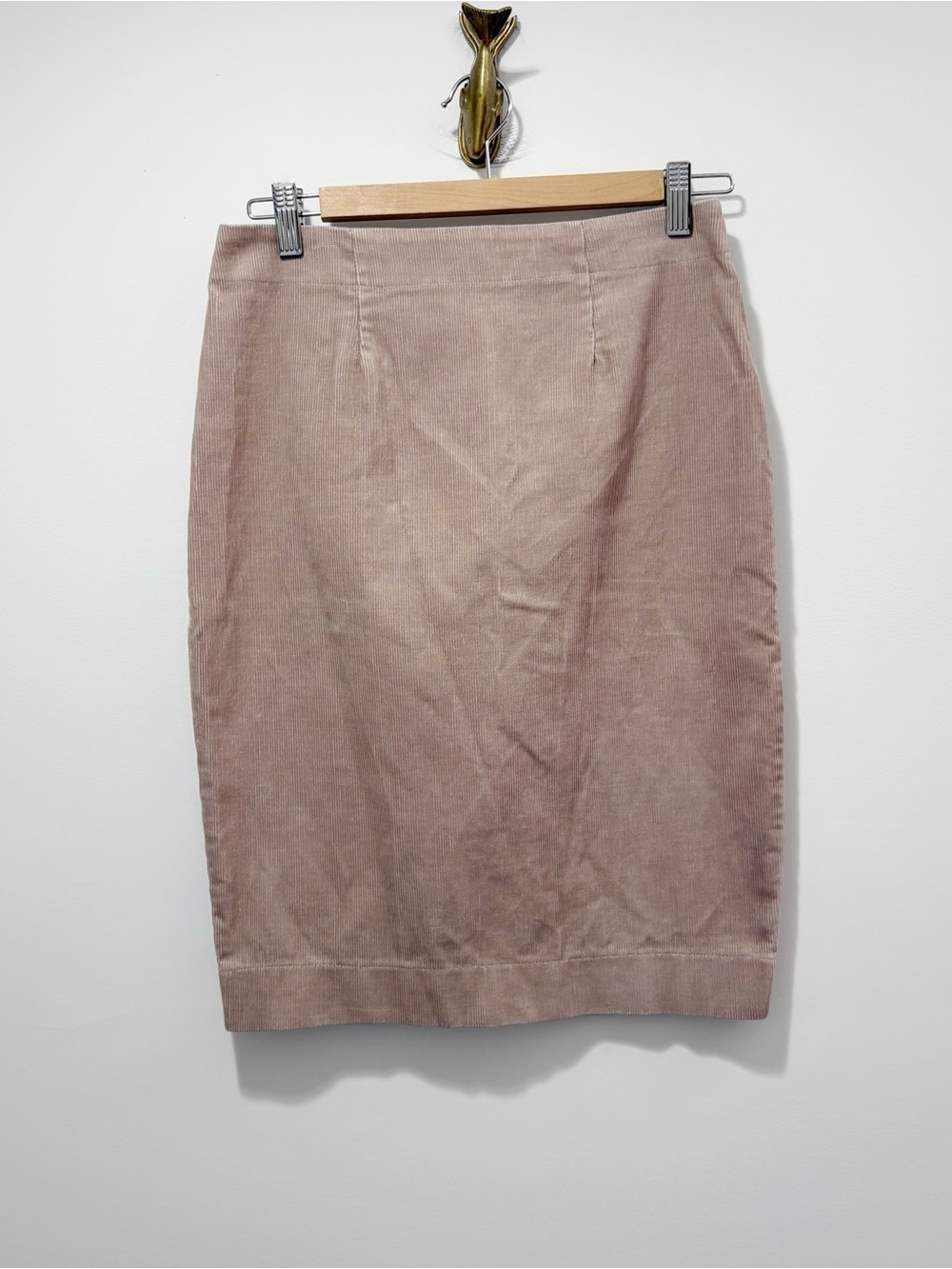 Prairie Underground Micro Corduroy Pencil Skirt Size Small Slit Oatmeal Tan